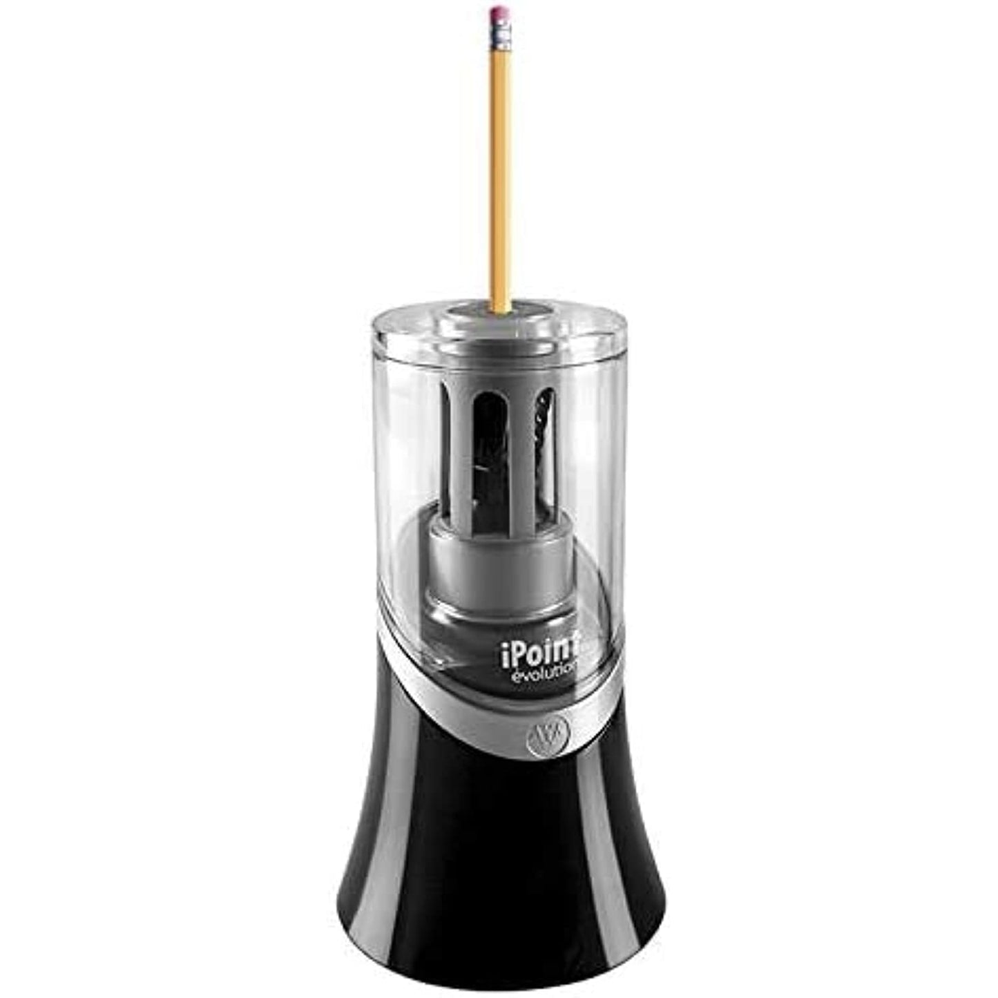 Westcott HALO iPoint ELECTRIC PENCIL SHARPENER includes 1 manual sharpener Color Black/Transparent