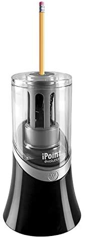 Westcott HALO iPoint ELECTRIC PENCIL SHARPENER includes 1 manual sharpener Color Black/Transparent