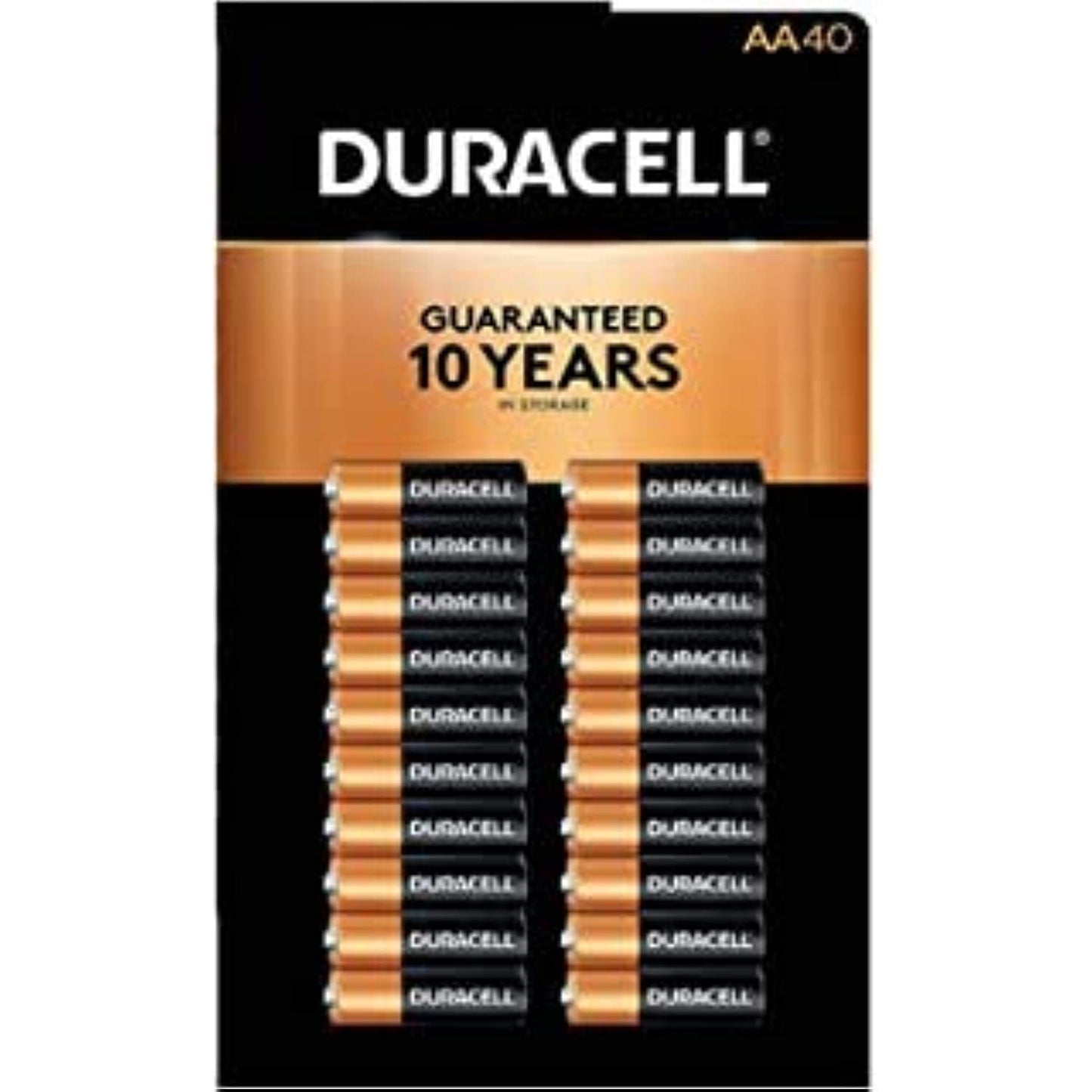 Duracell - CopperTop AA Alkaline Batteries - long lasting, all-purpose Double A battery for household and business - 40 Count