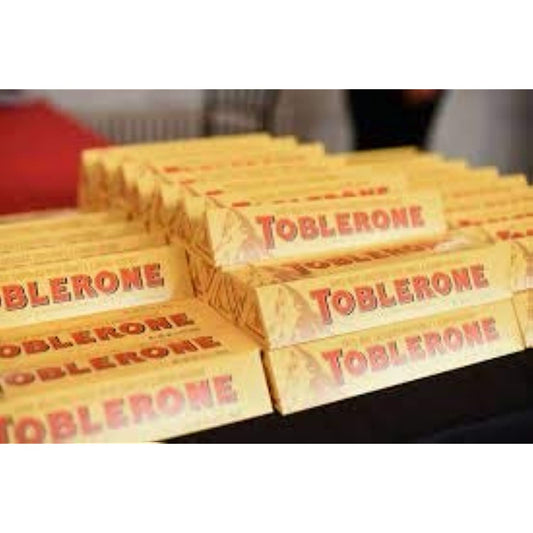 TOBLERONE SWISS MILK CHOCOLATE WITH HONEY and ALMOND NOUGAT 18 X 100 gr Bars Three 6 Packs