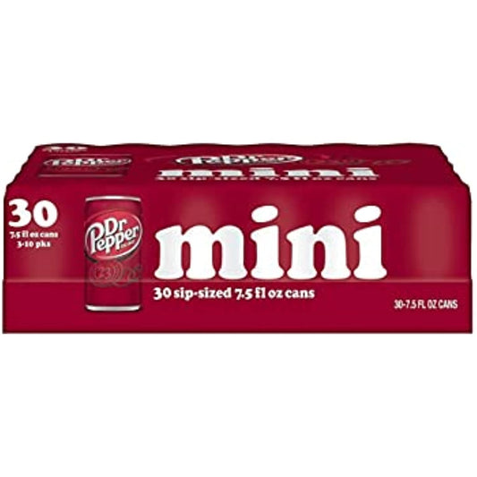 Dr. Pepper Mini Cans (7.5 Fluid Ounce, 30 Pack)