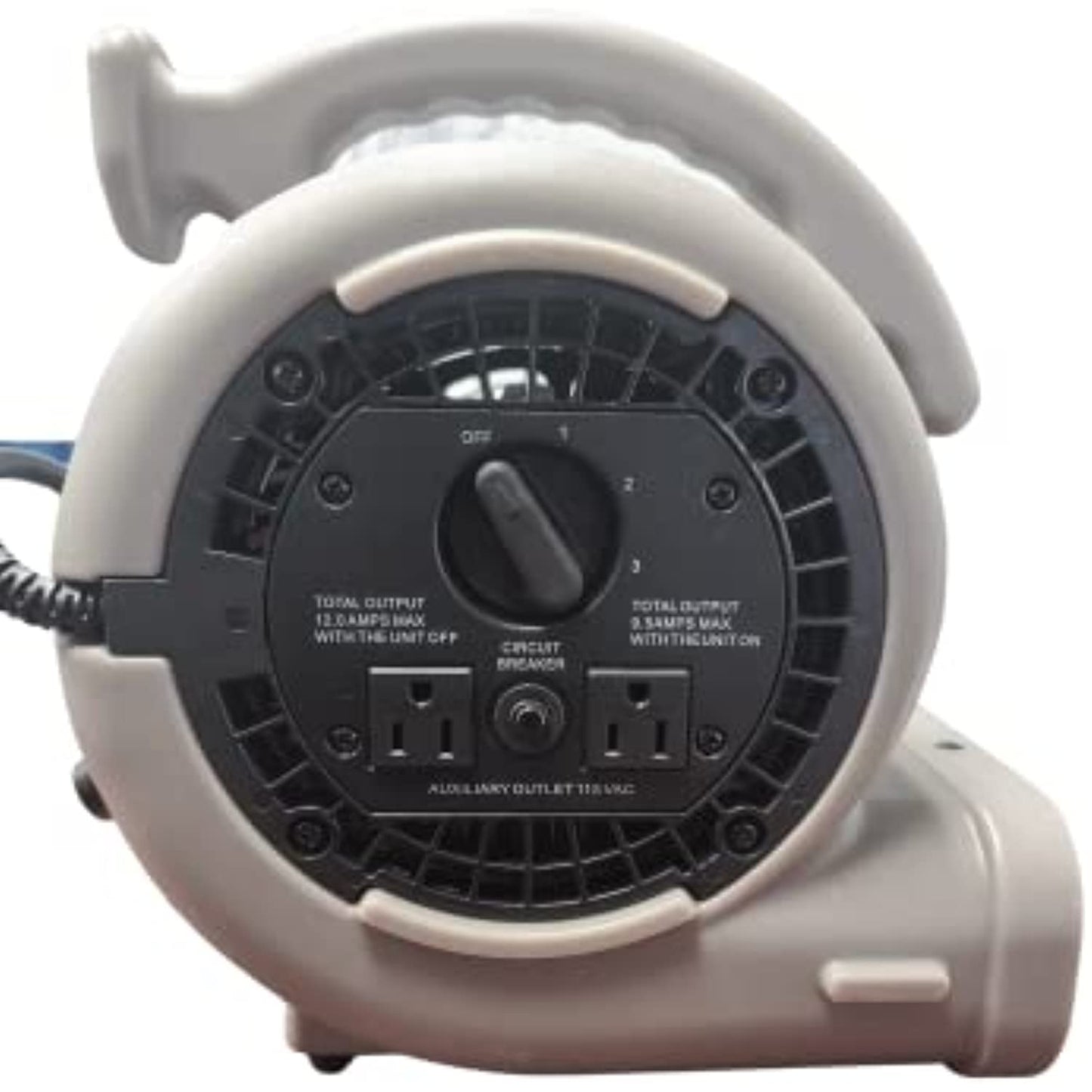 Lasko Super Fan Max Air Mover for Janitorial Water Damage Restoration Stackable Carpet Dryer Floor Blower Fan, Grey