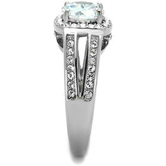 Reliable and Fast 2.95 Ct Halo Round Cut CZ Stainless Steel Engagement Ring Band Women's Size 5-10 (8)