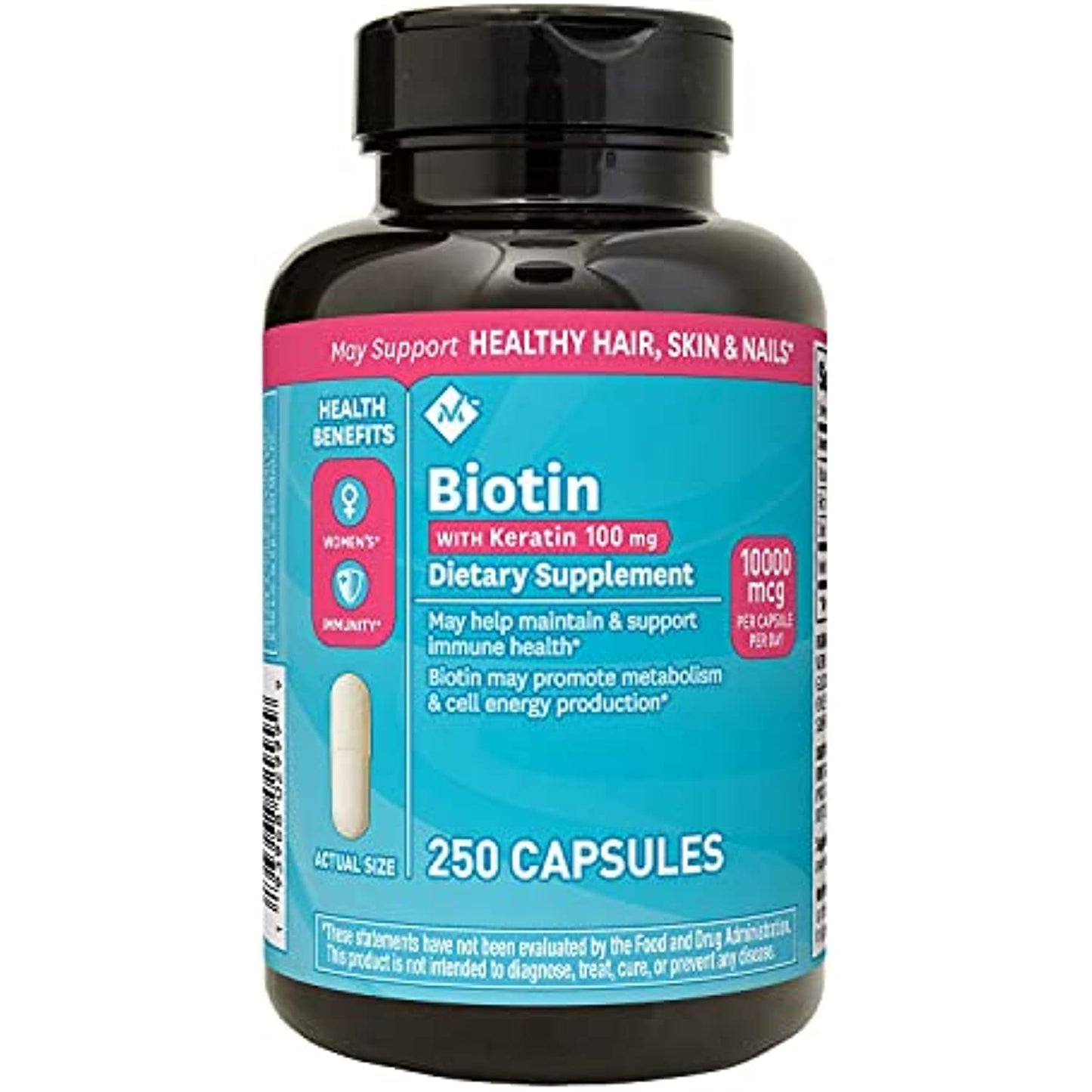 Member's Mark Biotin 10,000mcg with Keratin 100mg (250 ct.)