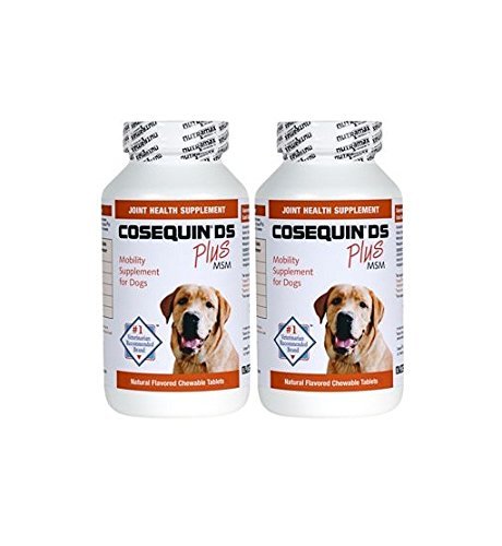 Cosequin DS Plus MSM 360 Count Joint Health Supplement for Dogs Twin Pack (2 x 180 Tablets) Chewable Tablets