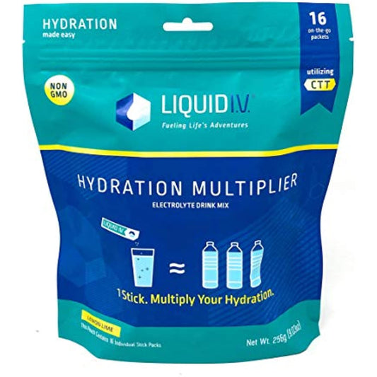 Liquid Iv, Lemon Lime Hydration Pouch, 16 Count (Pack of 1)