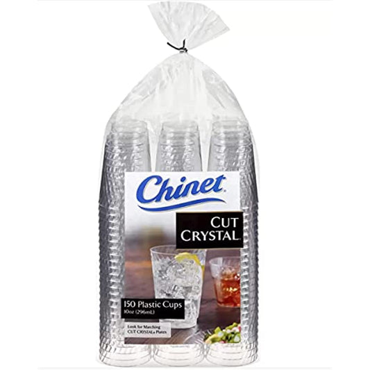 Chinet Cut Crystal 10 Oz Plastic Cups (150Count),