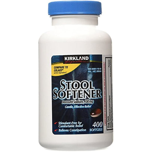 Kirkland Signature Stool Softener 100mg, 400 Softgels (2 Pack)