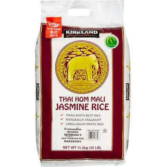 Signature Thai Hom Mali Jasmine Rice, 25 lbs Long grain white rice Naturally fragrant Kosher