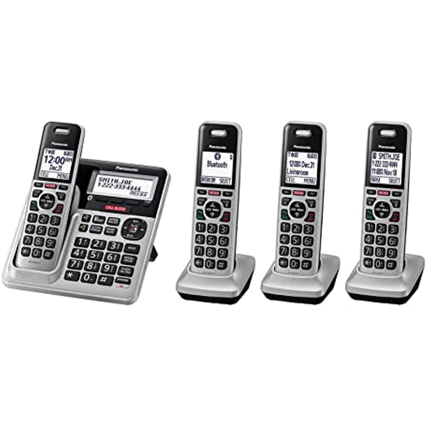 Panasonic KX-TG994 DECT 6.0 Bluetooth 4-Handset Phone Bundle
