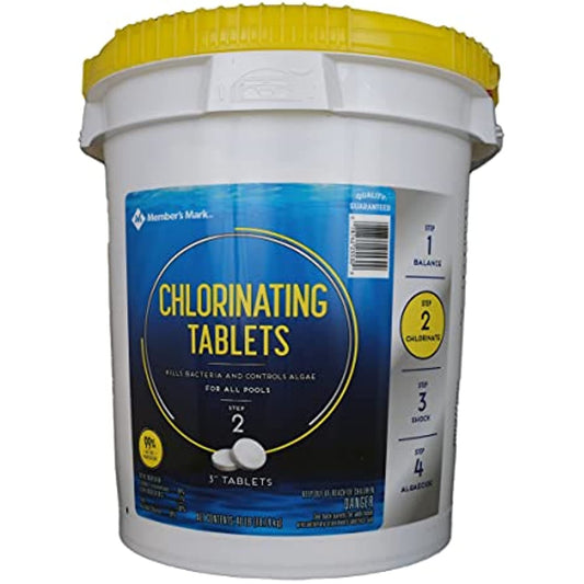 Members Mark Chlorinating Tablets 40LB 3 Tablets. 120018005