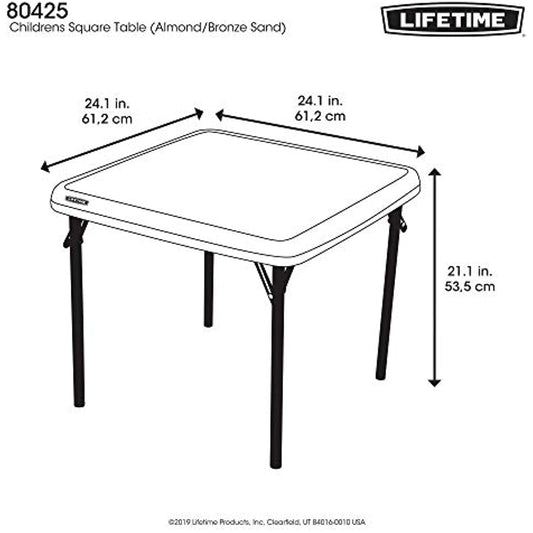 Lifetime 80425 Kids Folding Table, Almond, 24�-2
