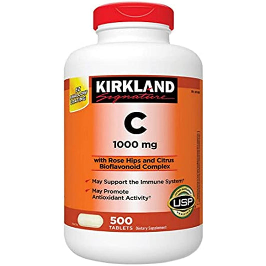Kirkland Vitamin C with Rose Hips and Citrus Bioflavonoid Complex (1000 mg), 1000-Count Tablets