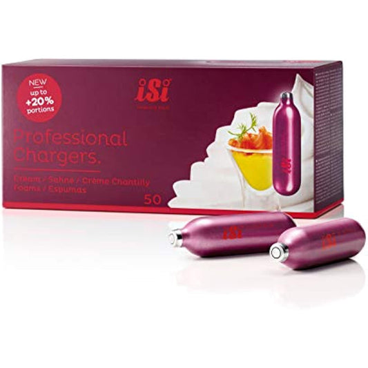 iSi Pro 8.4g Cream Chargers Non-Threaded Cream Whipper Charger Cartridges, 50 - Pack