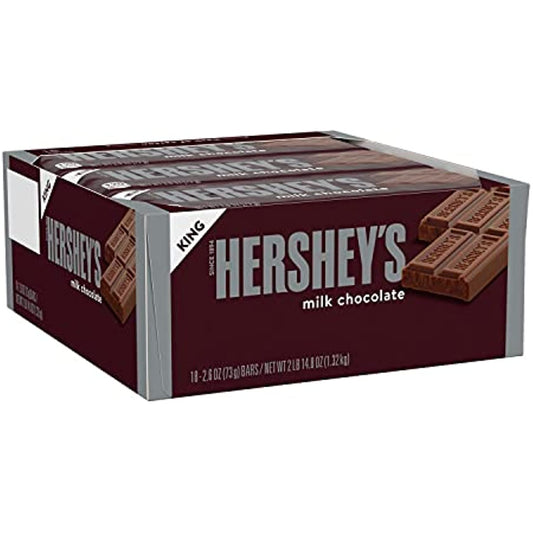 HERSHEY'S Milk Chocolate King Size Candy, Full size, 2.6 oz Bar
