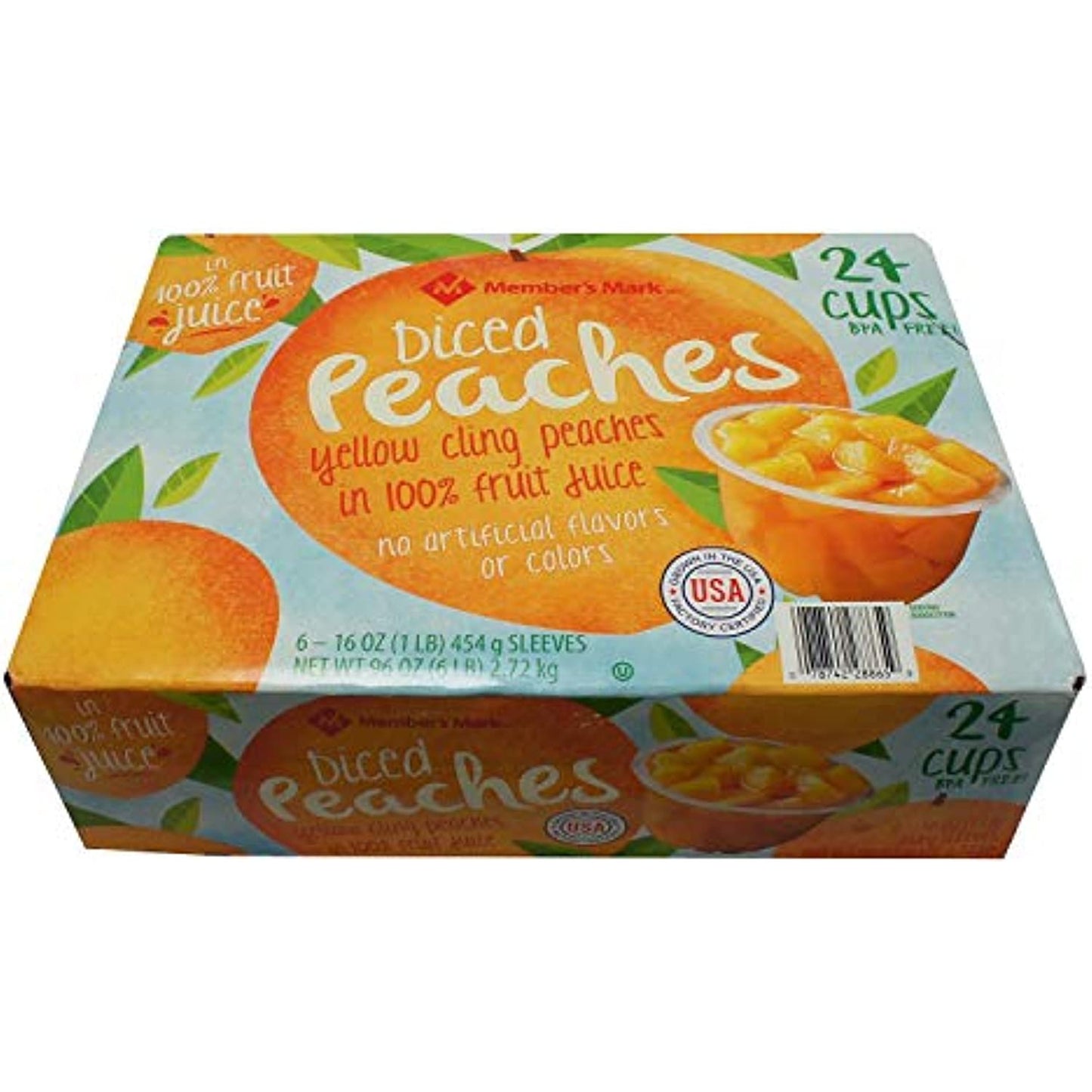 Member's Mark Expect More Diced Peaches in 100% Fruit Juice (4 oz, 24 ct.)