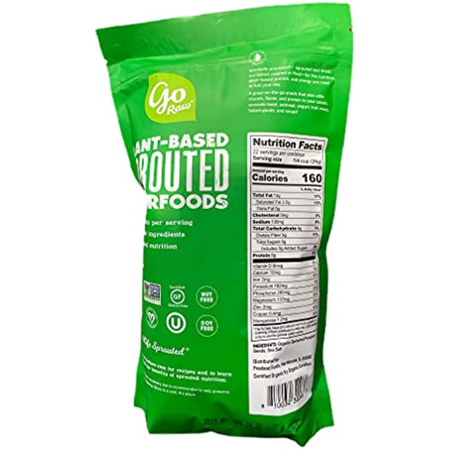 Pumpkin Seeds with Sea Salt, Sprouted & Organic, 22 oz. Bag | Keto | Vegan | Gluten Free Snacks | Superfood