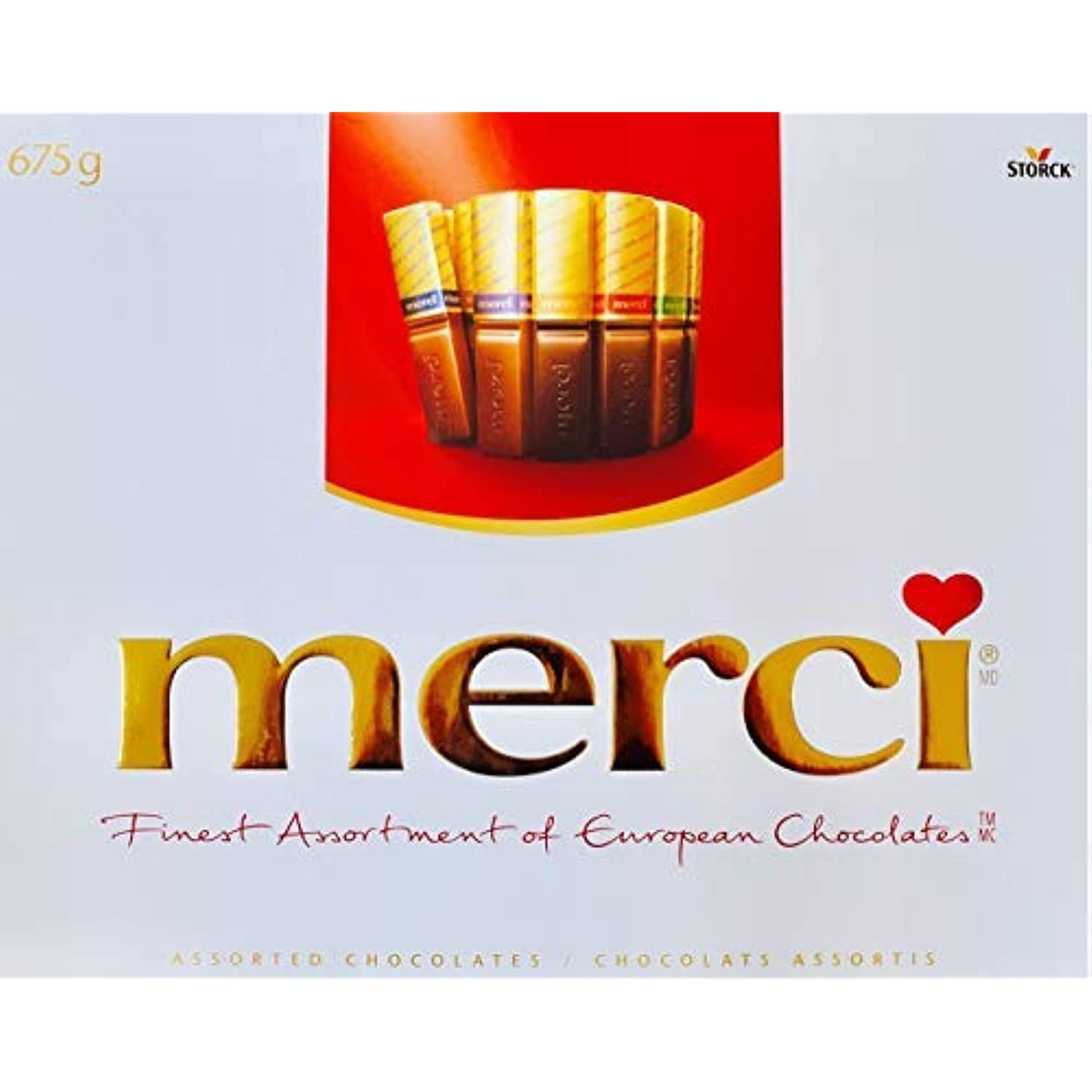 Merci Finest Assortment of European Chocolates. 675grams / 23.8 ounce Value pack. 54 pieces of individually wrapped Fine European Chocolates. (assorted 2-Pack)