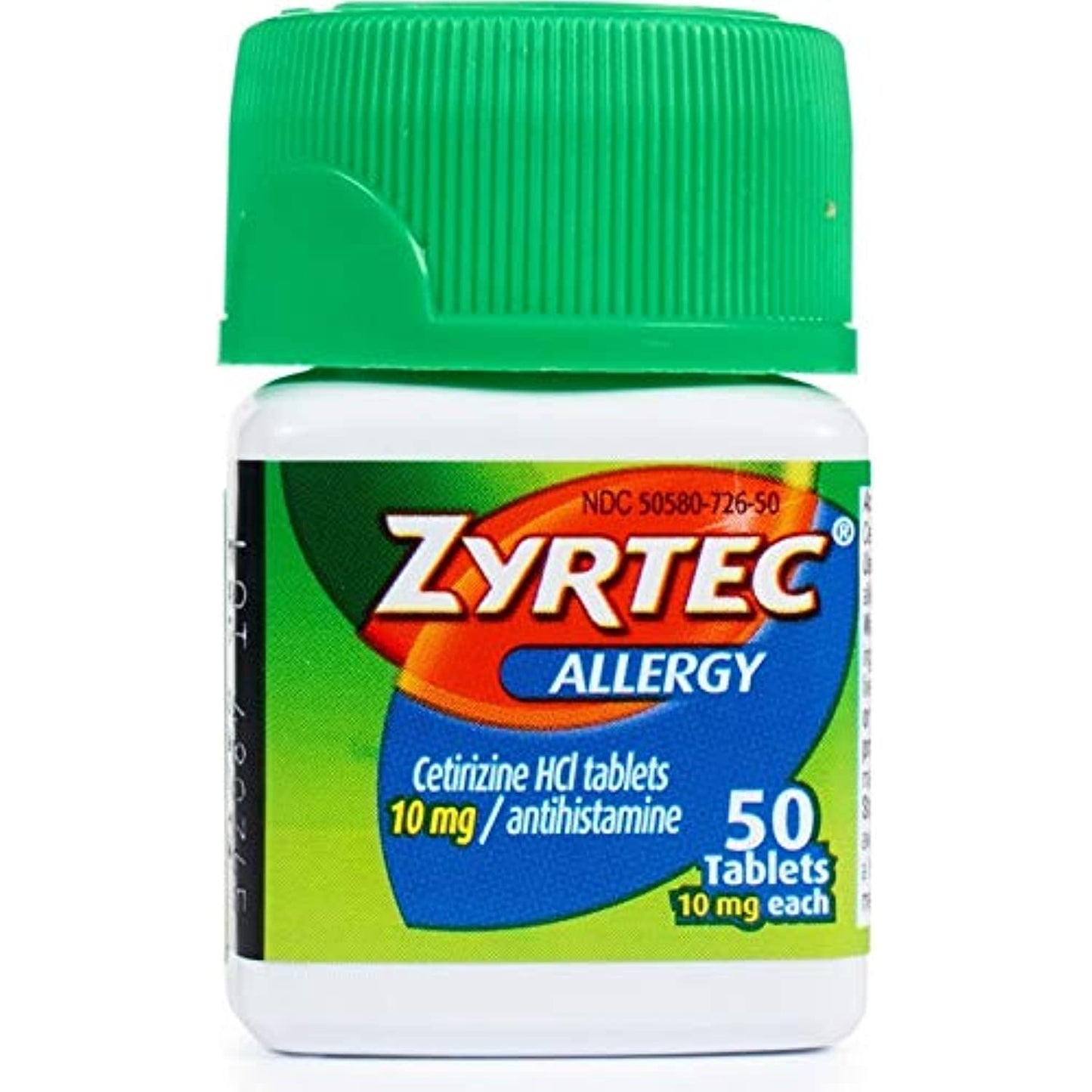 Zyrtec Cetrizine HCl/Antihistamine - 10mg/100 Tablets