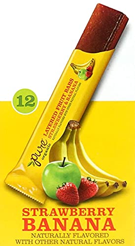 Gourmet Kitchn Pure Organic Layered Fruit Bars Variety | 2 Pack, 28 Bars Each | 3 Different Flavors: Raspberry Lemonade, Strawberry Banana, Pineapple Passionfruit | Healthy Snack -Real Fruit, Non-GMO
