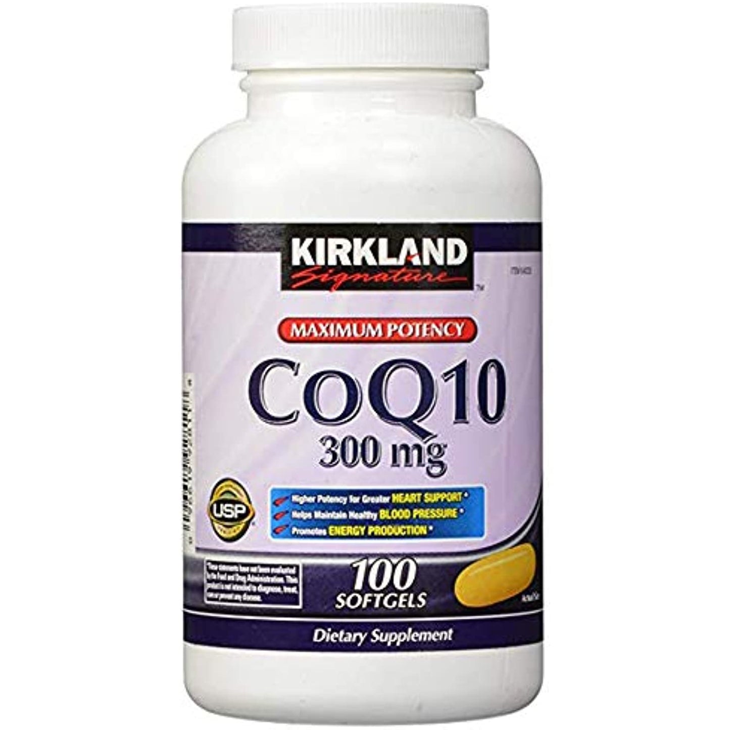 Kirkland Signature CoQ10 300 mg, 100 Softgels (Pack of 3)
