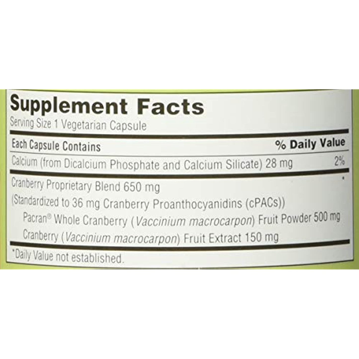 trunature One Per Day Cranberry 650 mg, 140 Vegetarian Capsules