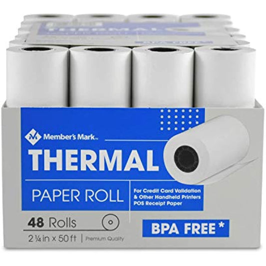 Thermal Paper Rolls 2-1/4 X 50 Verifone Vx520 Ingenico ICT220 ICT250 FD400