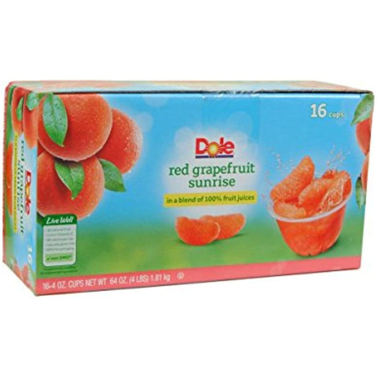 Dole Red Grapefruit Sunrise Fruit Cups, 64 Ounce