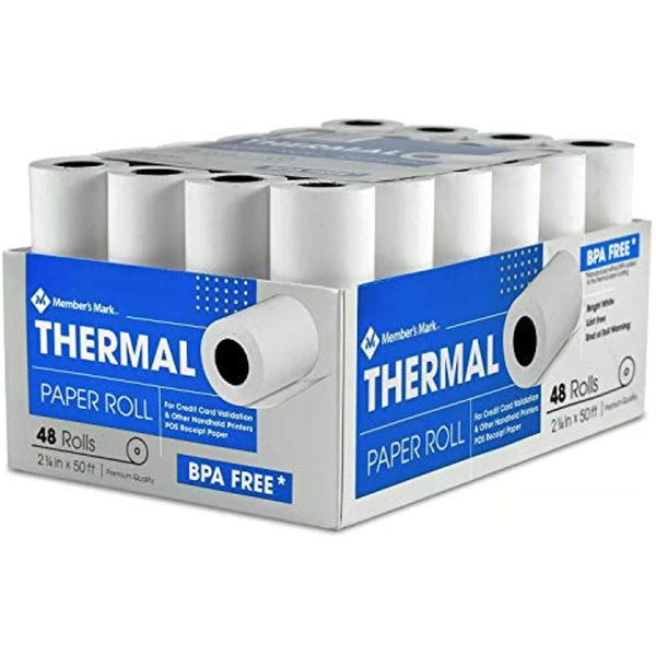 Thermal Paper Rolls 2-1/4 X 50 Verifone Vx520 Ingenico ICT220 ICT250 FD400 alternate view