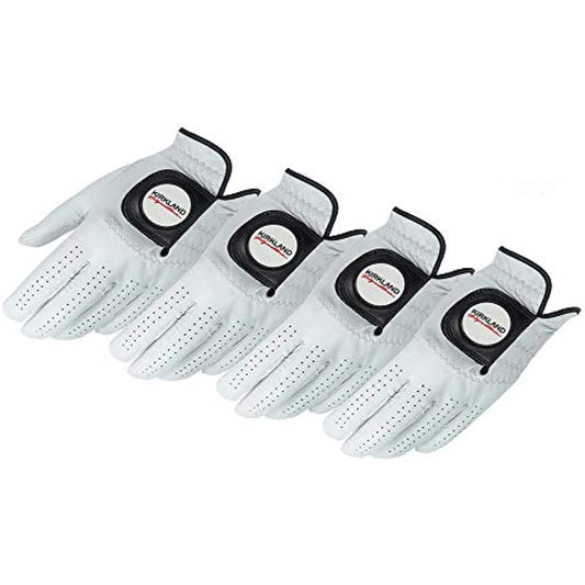 KIRKLAND SIGNATURE Golf Gloves Premium Cabretta Leather, Medium-Large, 4 Pack