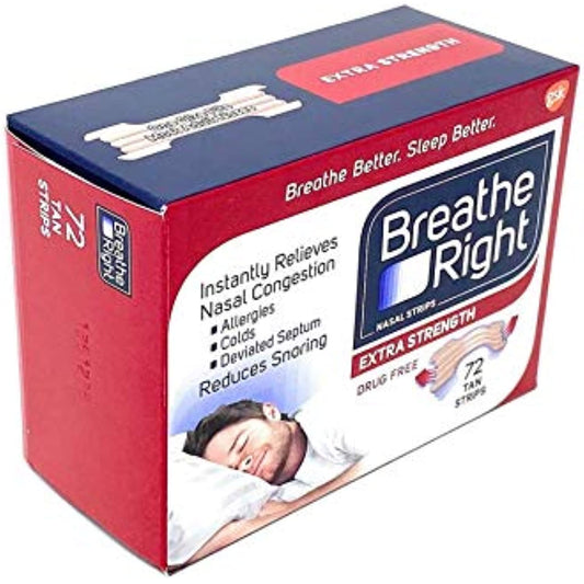 Breathe Right Extra Nasal Strips, 72 Count, 3 Pack