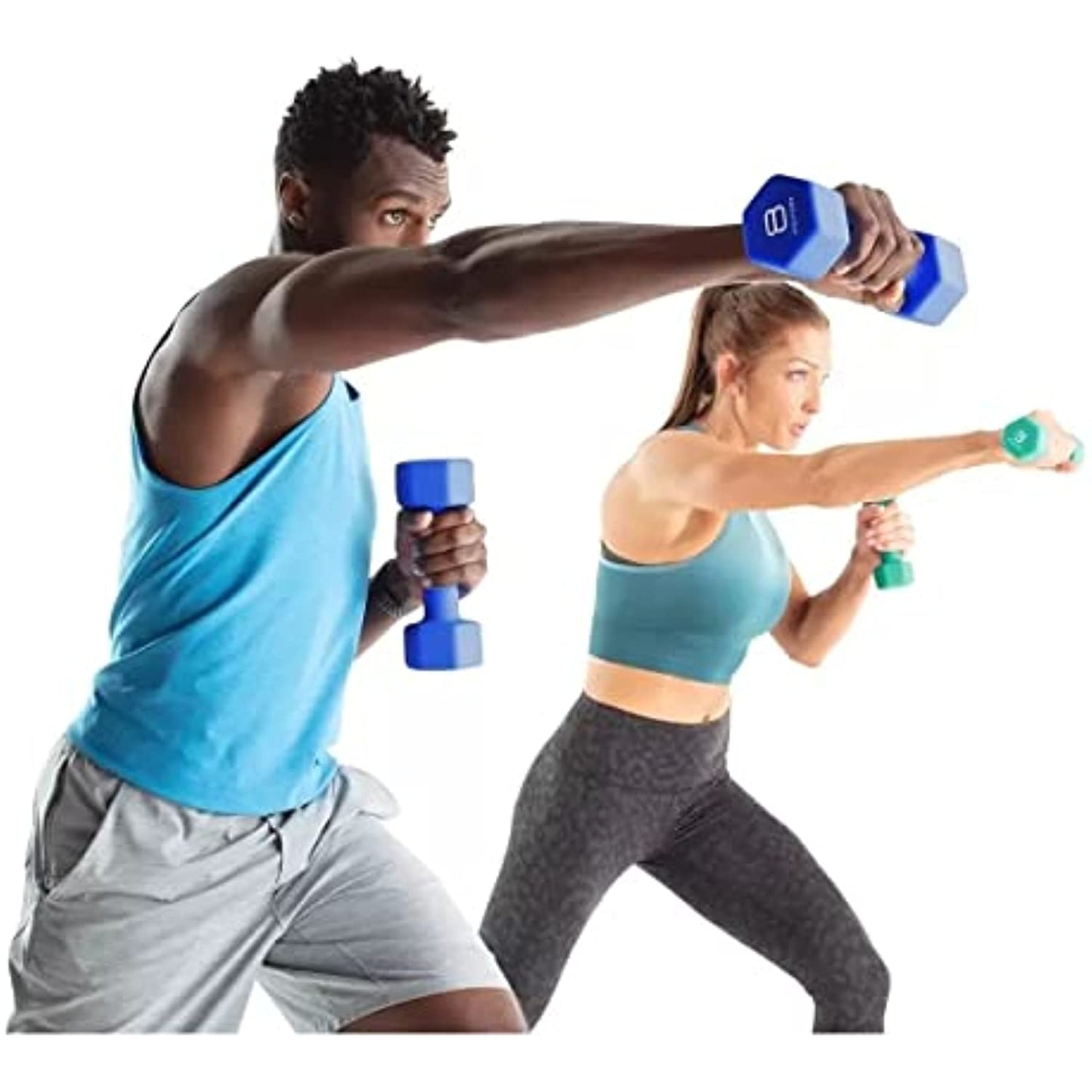 Pro Form Neoprene Dumbbell Set 32 Pounds Total 8 Lb 5lb 3lb Pairs