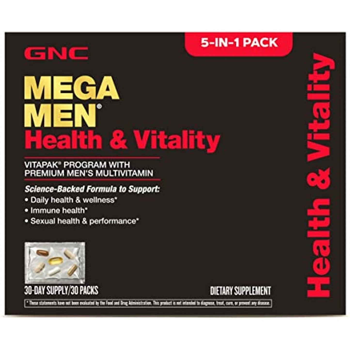 GNC MEGA Men Health and Vitality 3 [ Sticker Included ]