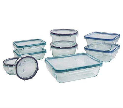 Snapware Pure Pyrex 18-Piece Glass Food Storage Set, 2.6, Clear