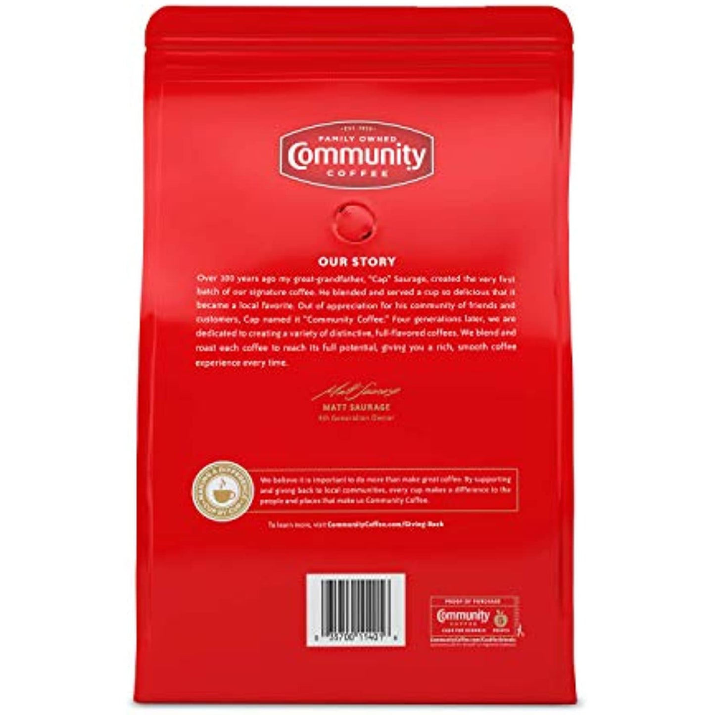 Community Coffee Breakfast Blend Medium Roast Ground 46 oz Bag