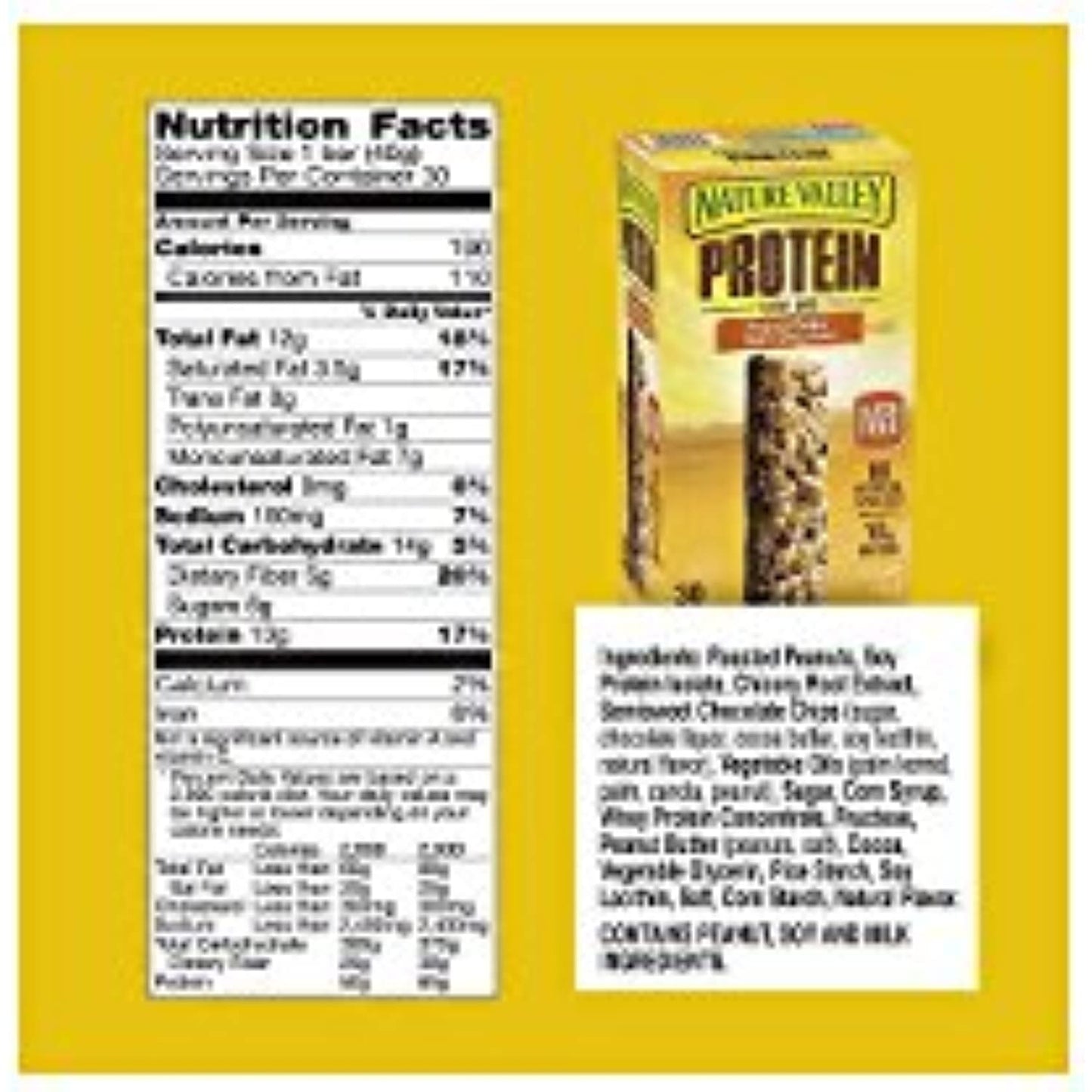 Nature Valley Peanut Butter Dark Chocolate Protein Chewy Bars (1.42 oz, 30 ct.)