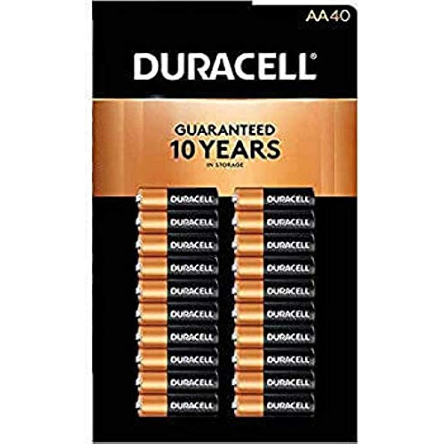 Duracell - CopperTop AA Alkaline Batteries - long lasting, all-purpose Double A battery for household and business - 40 Count