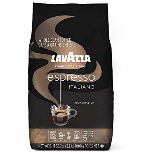 Lavazza Caffe Espresso Whole Bean Coffee Blend, Medium Roast, 2.2-Pound Bag