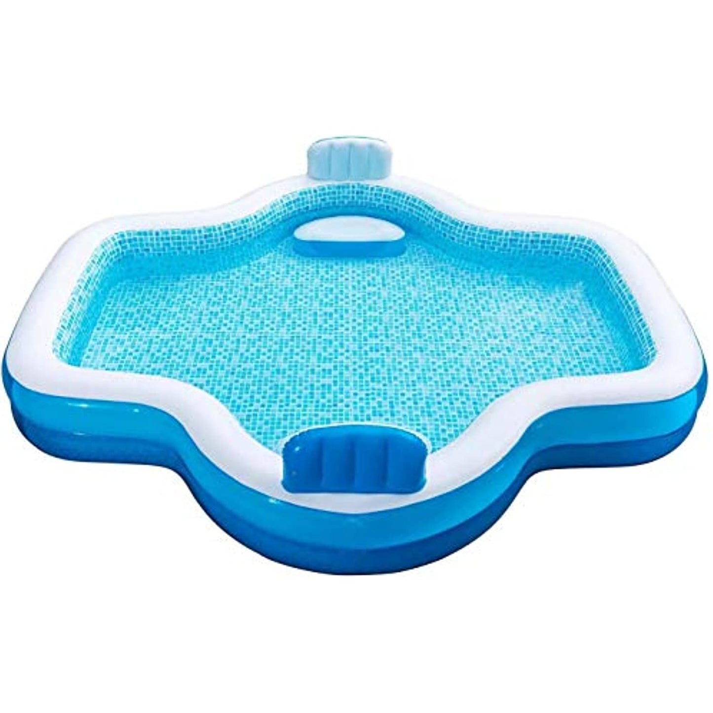 Members Mark Elegant Family Pool 10 Feet Long 2 Inflatable Seats with Backrests - 1 Pack