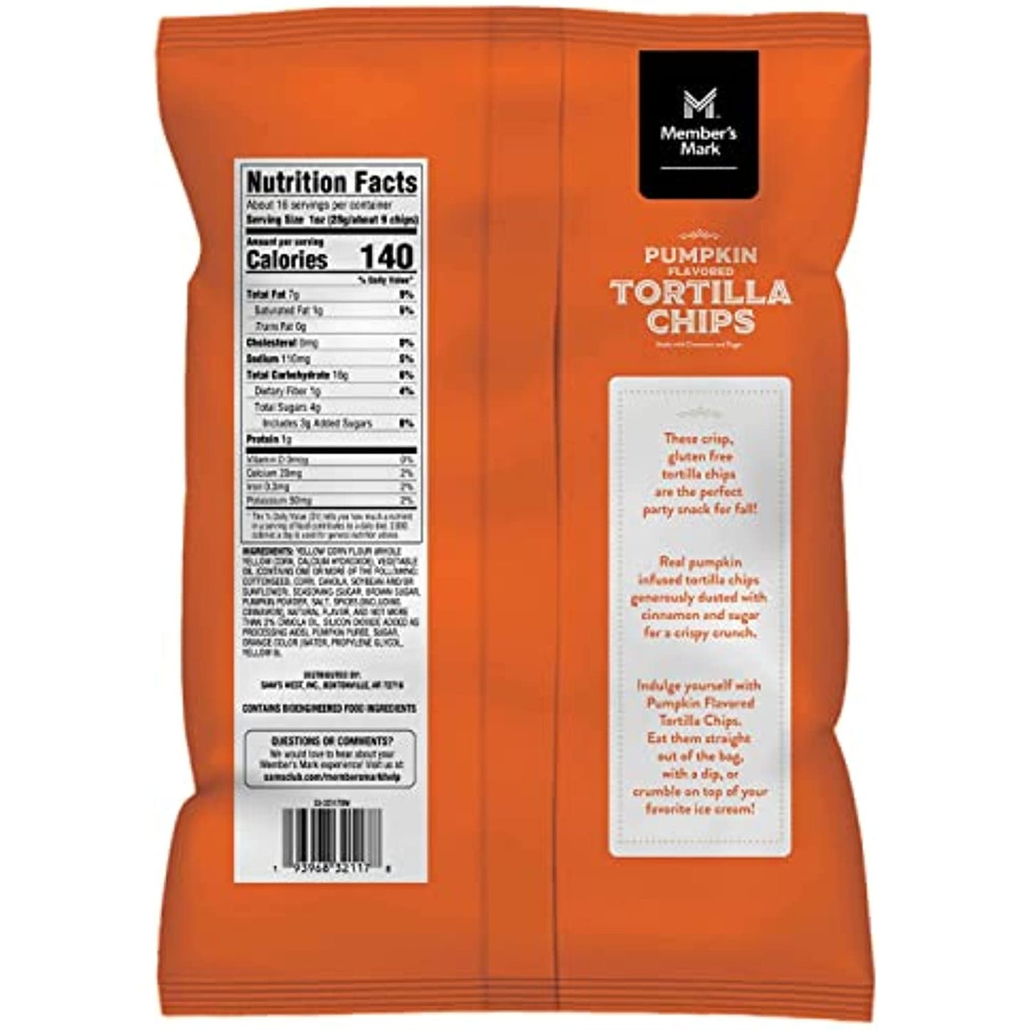 Member's Mark Pumpkin Tortilla Chips (16 Ounce)