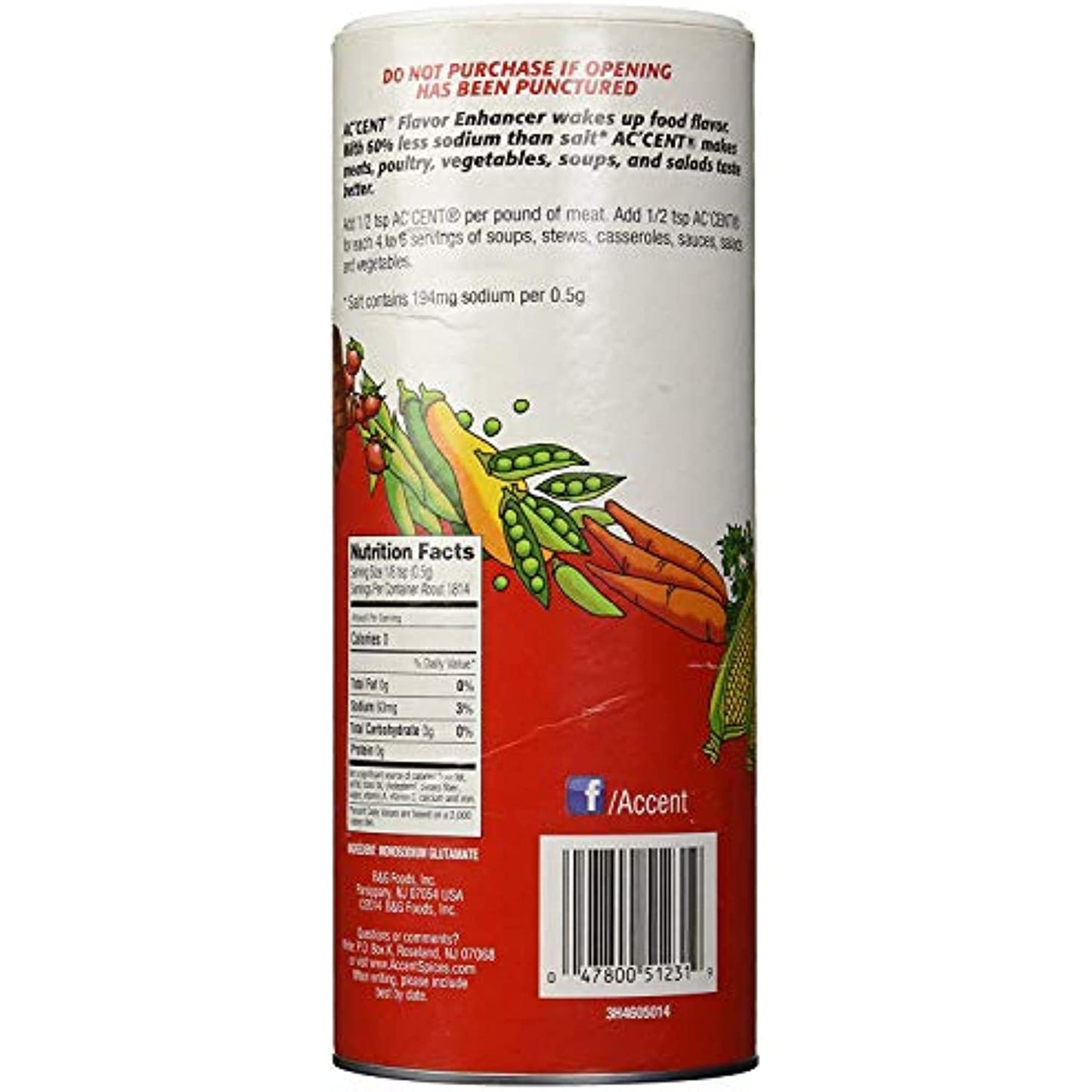 Ac'cent Flavor Enhancer - 2 lb. canister (pack of 2)