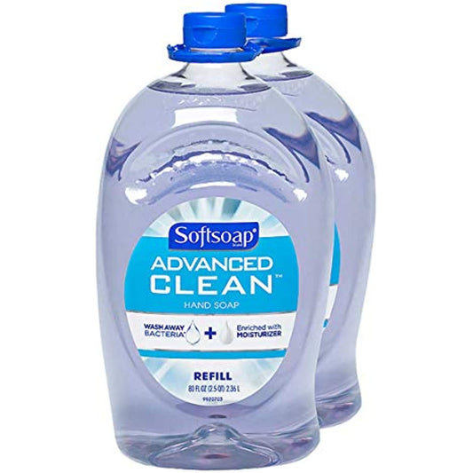 Softsoap Handsoap, Refill, Washes Away Bacteria, 80 Fl Oz (Pack of 2)