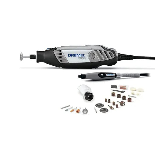 Dremel 3000 Corded Rotary Tool Value Pack - 25 Accessories + 2 Attachments + 52 Pc. Bonus Accessories