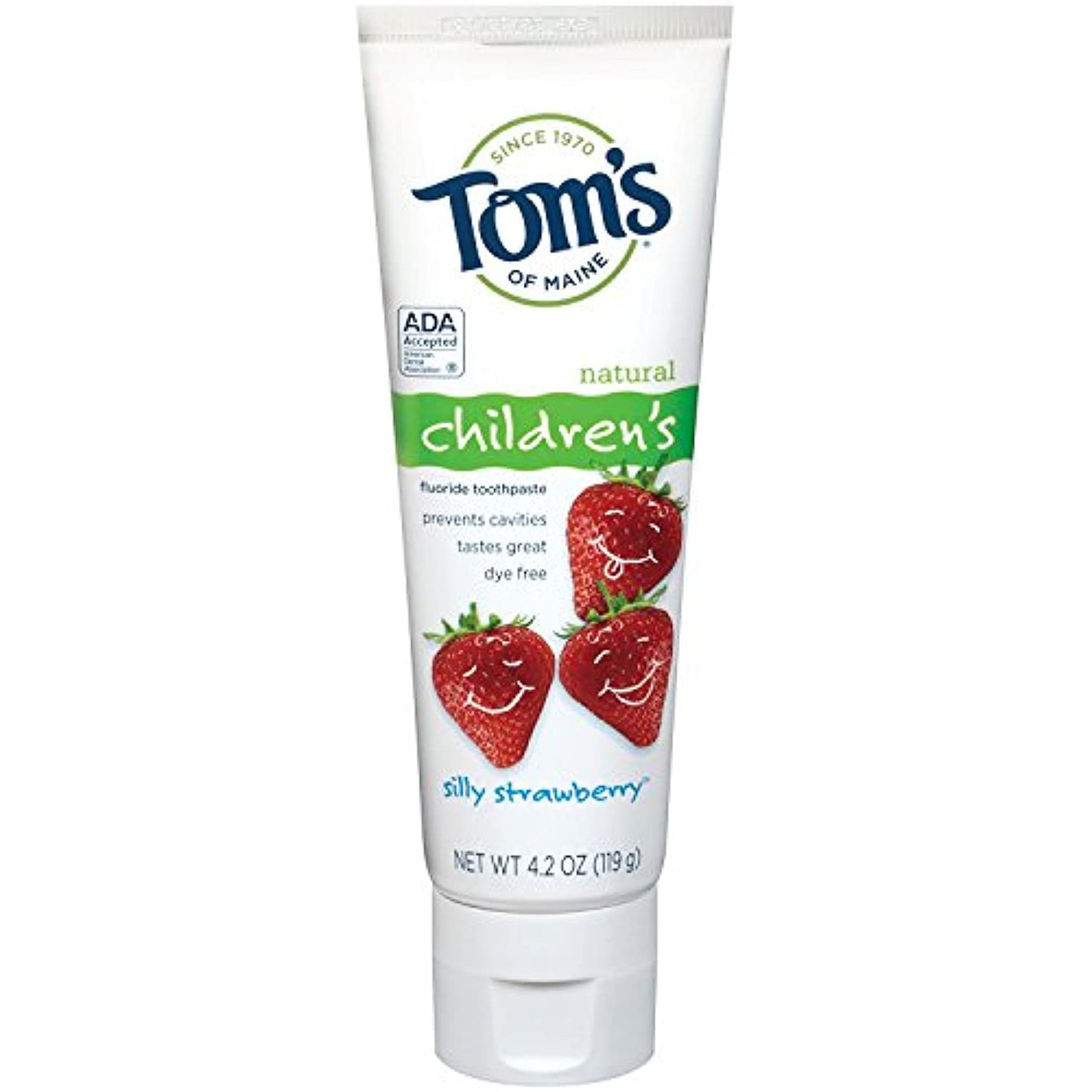 Tom's of Maine Children's Natural Fluoride Toothpaste, Silly Strawberry 4.2 oz (Pack of 5)