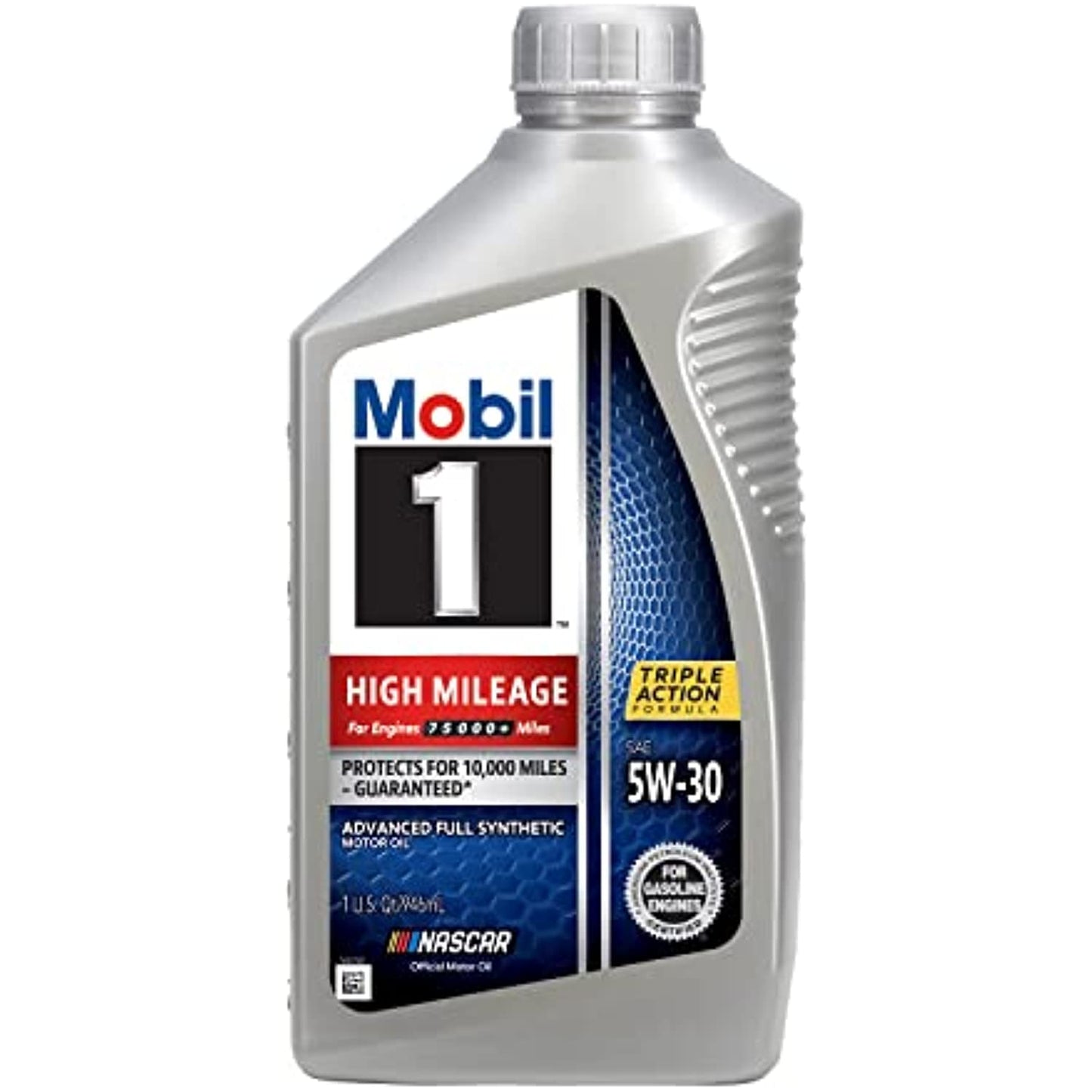 Mobil 1 High Mileage Full Synthetic Motor Oil 5W-30, 6-Pack of 1 quarts