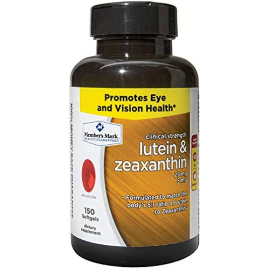 Member's Mark Lutein 25 mg and Zeaxanthin 5 mg, 150 Softgels