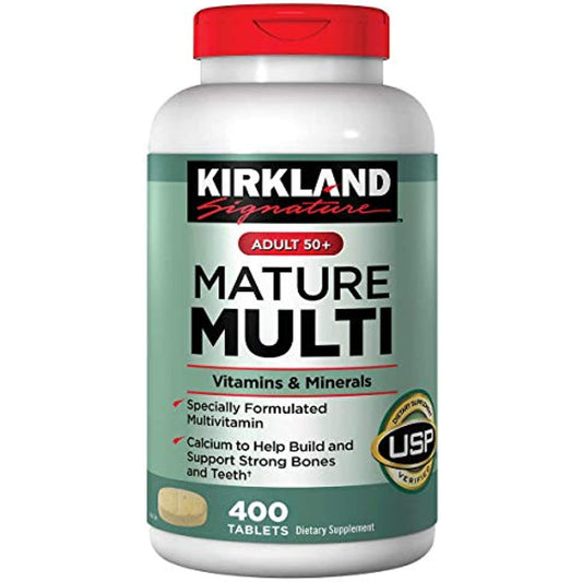 Kirkland Signature Adults 50+ Mature Multi, 400 Tablets (Pack of 3)