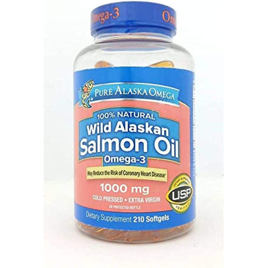 Pure Alaska 1000mg Omega-3 Wild Alaskan Salmon Oil Softgels-210