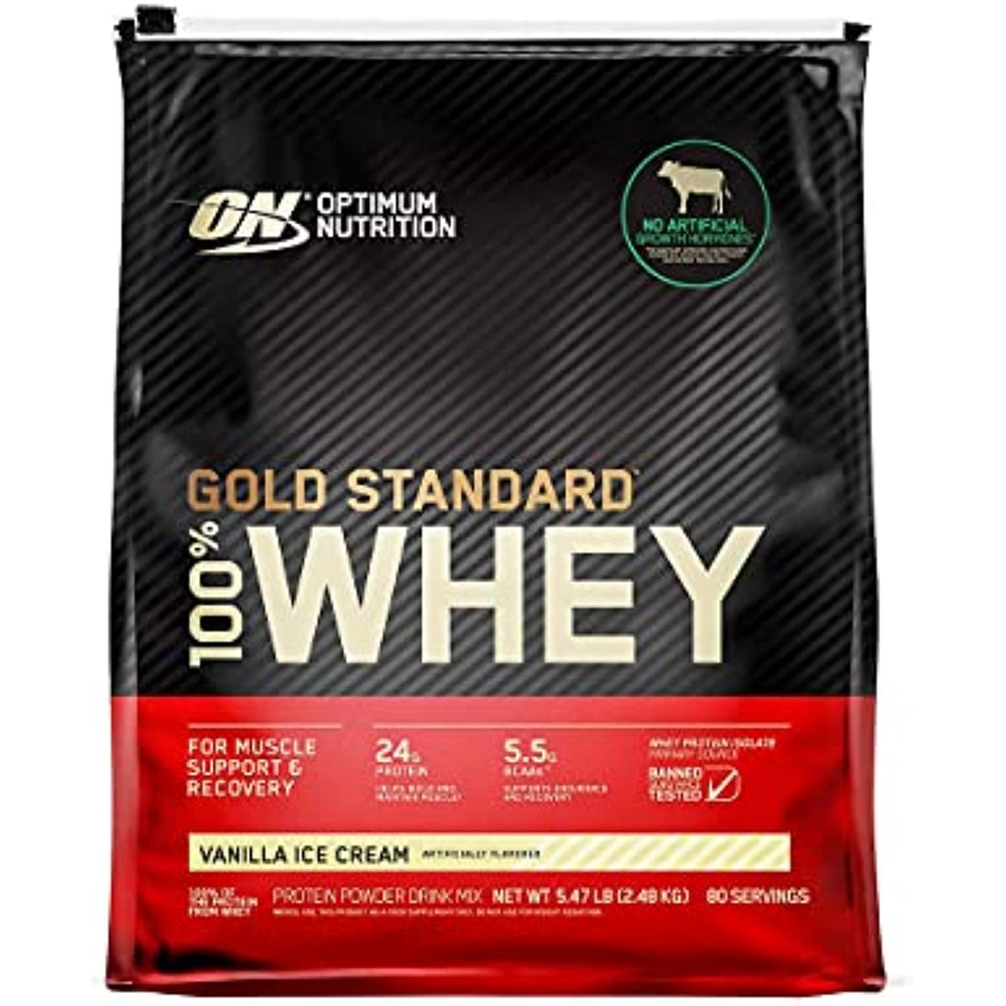 Optimum Nutrition Gold Standard 100% Whey Protein Vanilla Flavor 5.46 lb