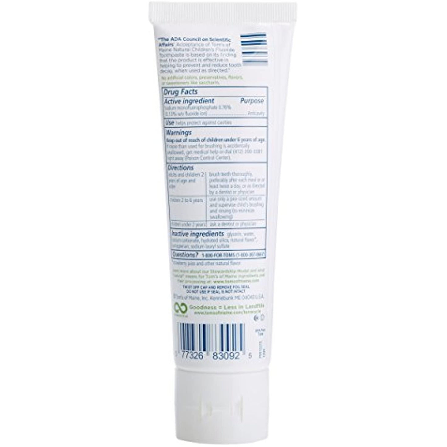 Tom's of Maine Anticavity Fluoride Children's Toothpaste, Kids Toothpaste, Natural Toothpaste, Silly Strawberry, 4.2 Ounce , 3 Count (Pack of 1)